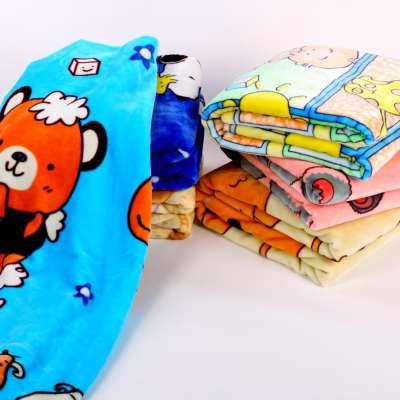 YunTiao Velvet Blanket ,double thickened children blanket,cute cartoon pattern