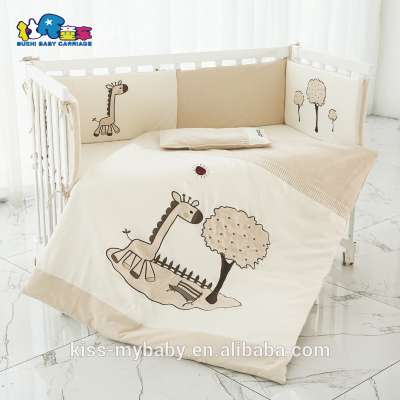 modern and comfortable baby cot bedding set 100% cotton cloth