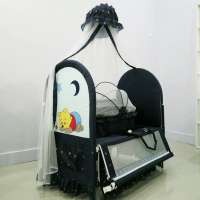 hot sales attachable metal frame baby cot